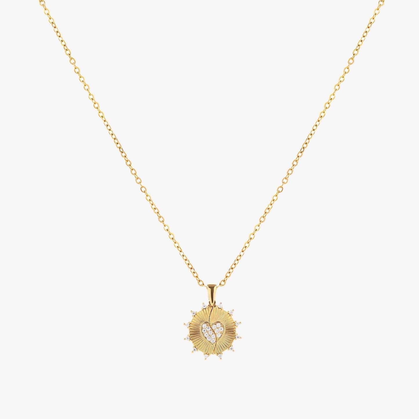 Sunray Love Necklace | Gold