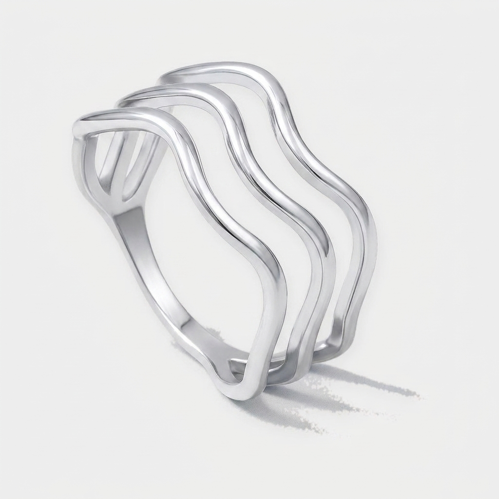 Wave Trio Ring