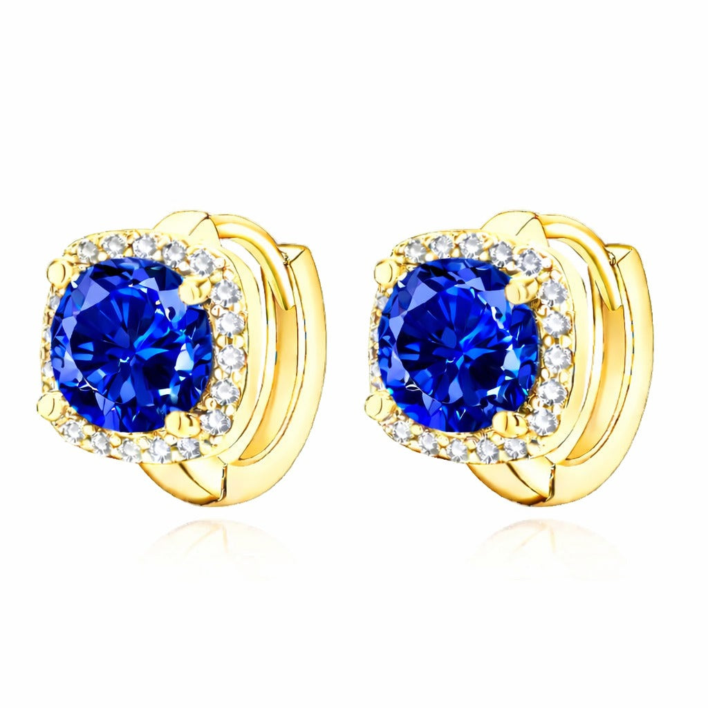 Nadine Sapphire Earrings | Gold
