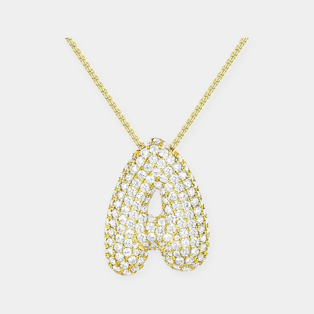Hailey Bubble Initial Necklace
