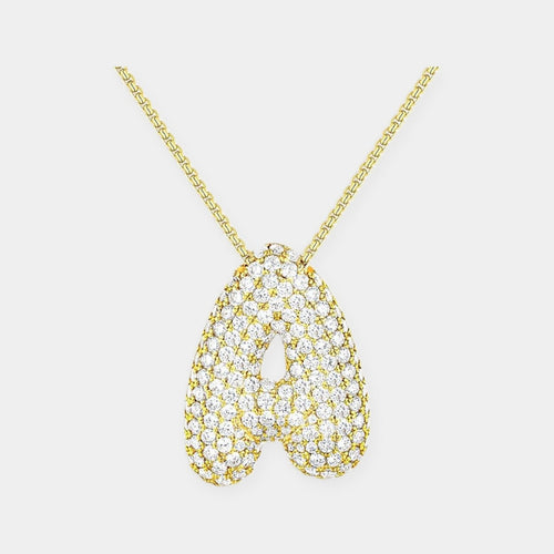Hailey Bubble Initial Necklace