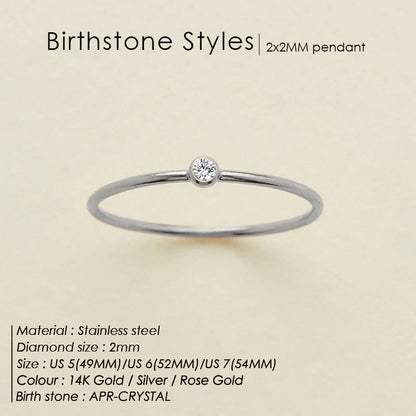 Dainty Birthstone Ring