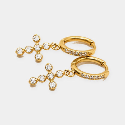 Lumi Cross Hoops