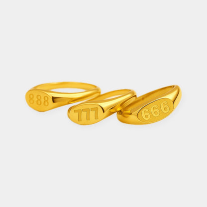 Angelica® Angel Number Signet Ring