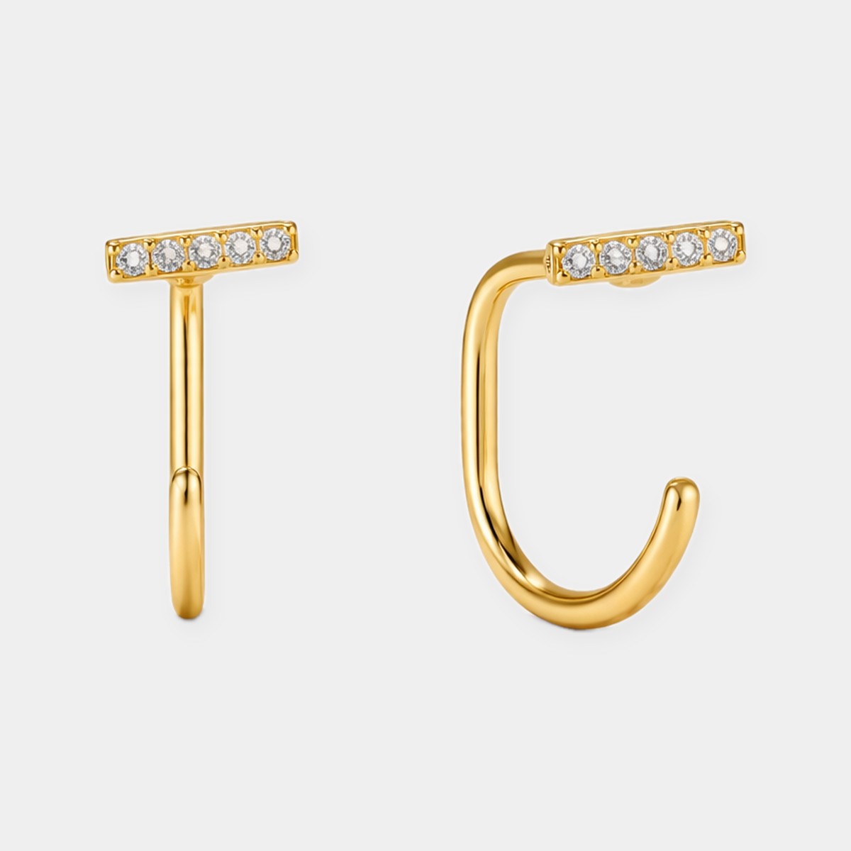 Diamond Bar Comfort Earrings
