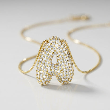 Hailey Bubble Initial Necklace