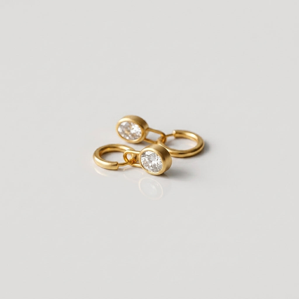 Diamond Lock Earrings