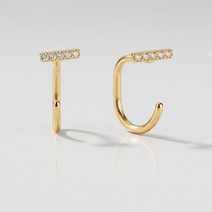 Diamond Bar Comfort Earrings
