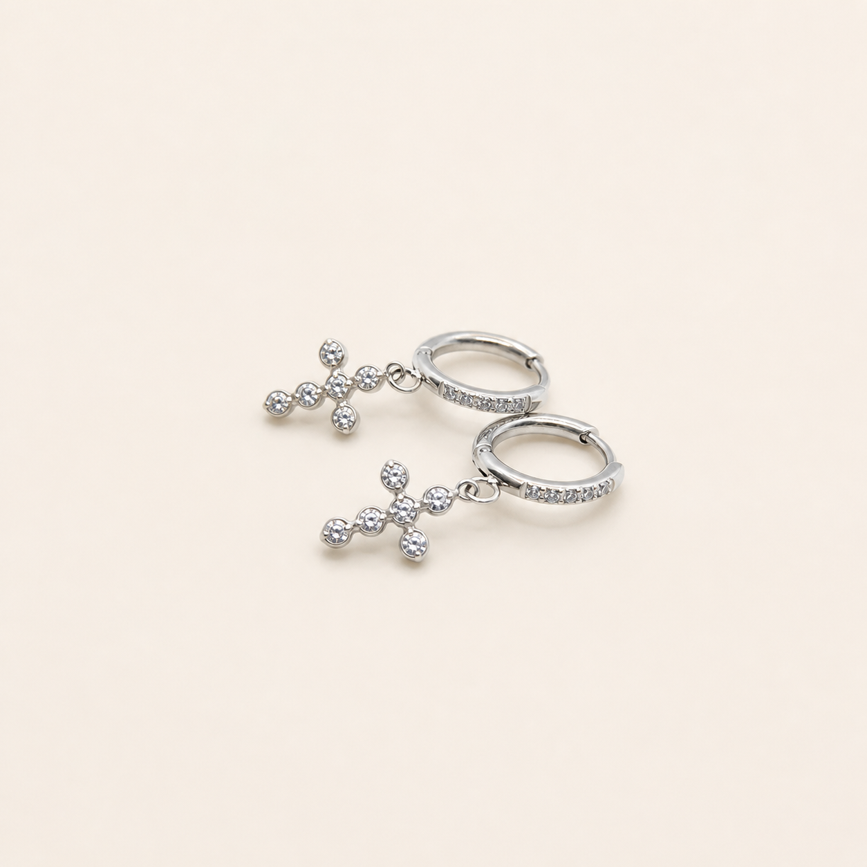 Lumi Cross Hoops
