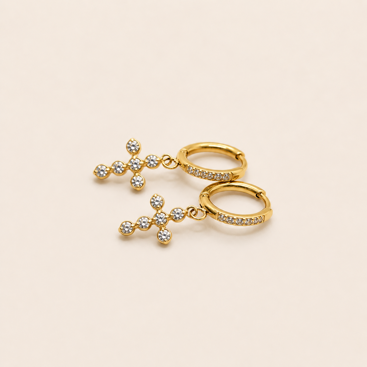Lumi Cross Hoops