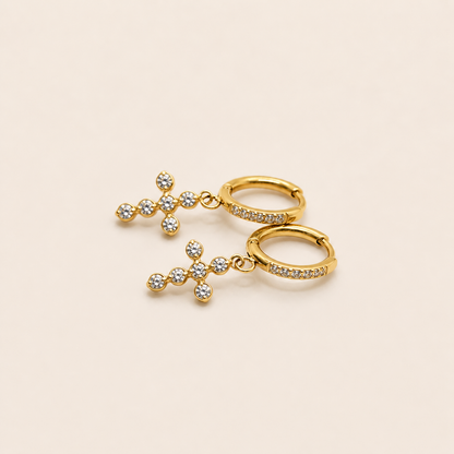 Lumi Cross Hoops