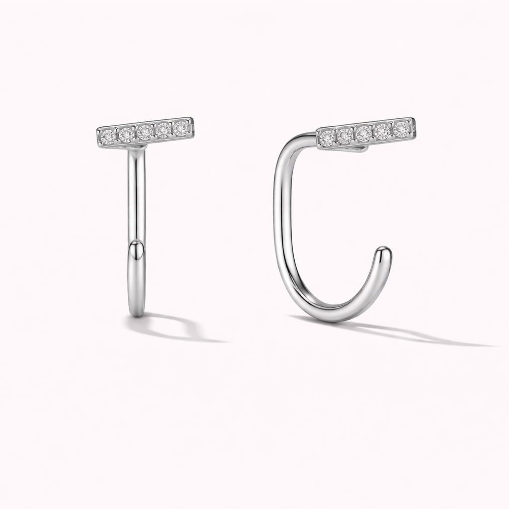 Diamond Bar Comfort Earrings