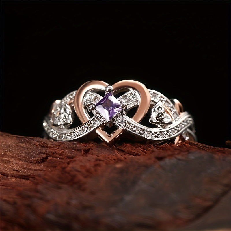 Violetheart Gold & Silver Ring | Mixed Gold
