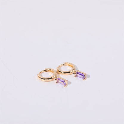 Bella Birthstone Huggies Earrings