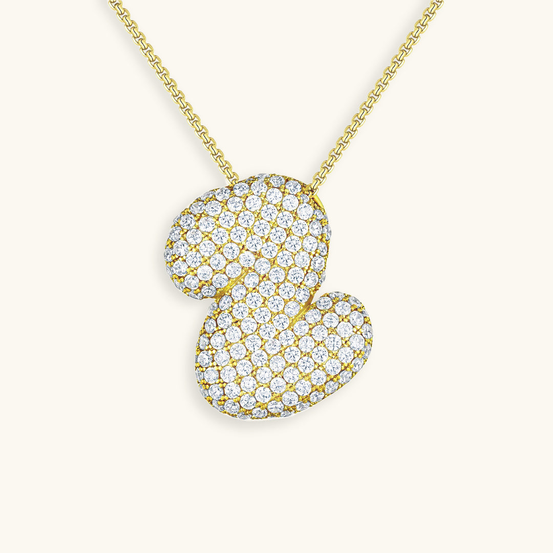 Hailey Bubble Initial Necklace