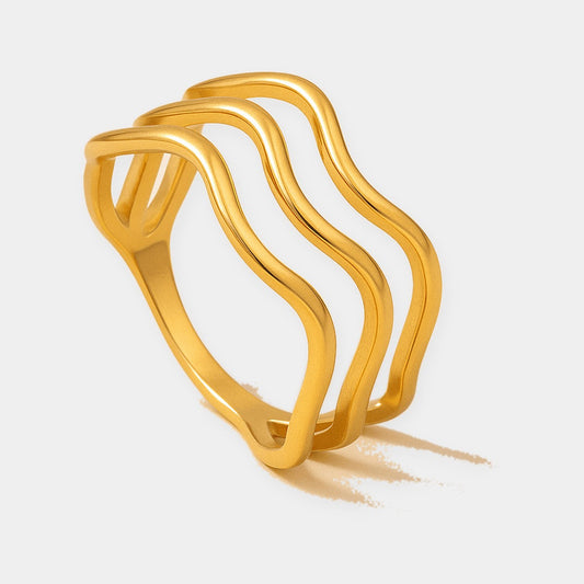 Wave Trio Ring