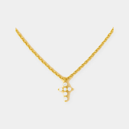 Cascade Cross Necklace