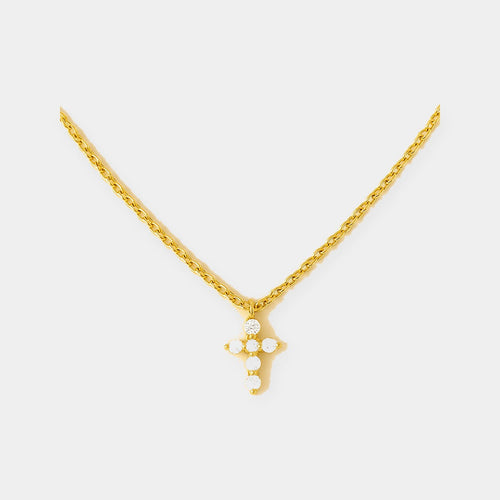 Cascade Cross Necklace
