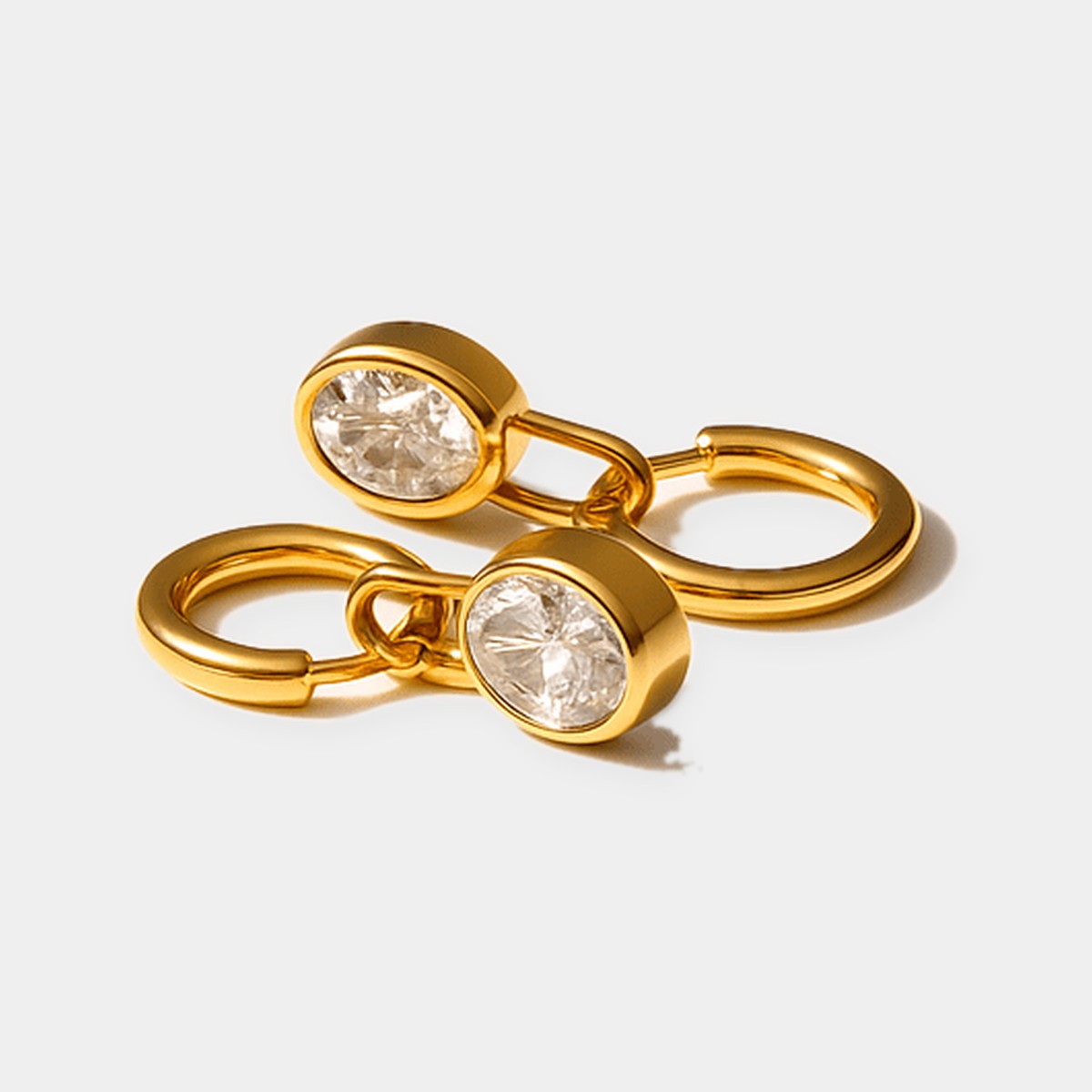 Diamond Lock Earrings