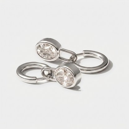 Diamond Lock Earrings