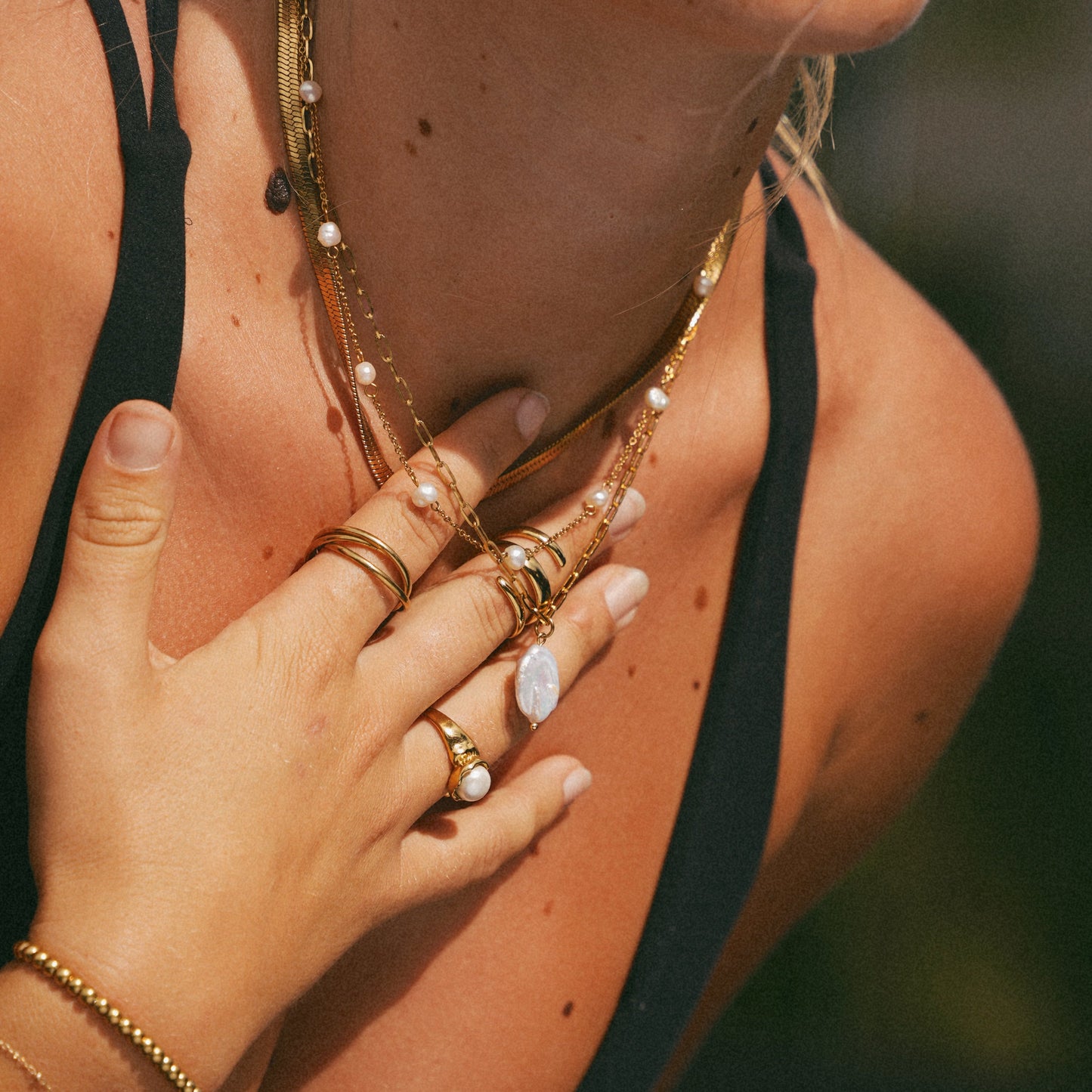 Hanalei Pearl Coin Necklace