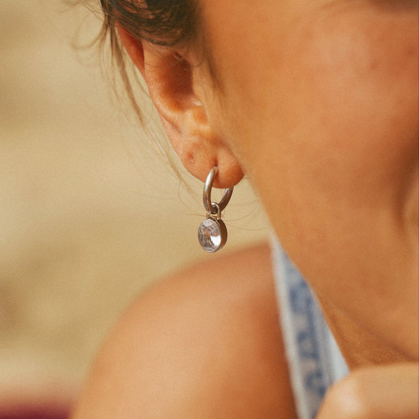 Diamond Lock Earrings