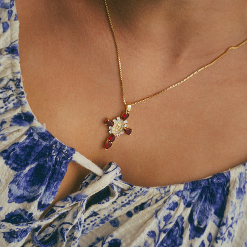 Valerie® Virgin Mary Cross Pendants